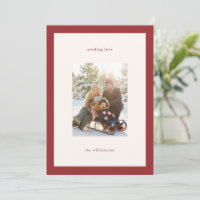 Modern röd Alla hjärtans dags kärlek familjefoto