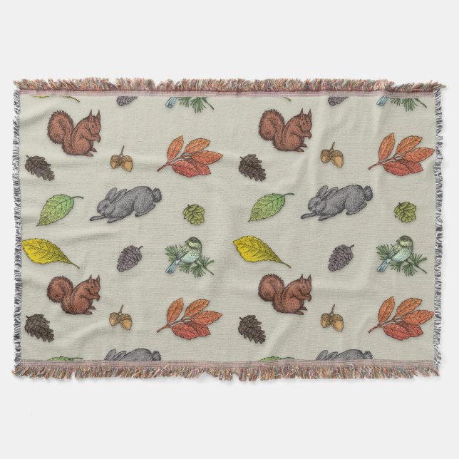 Modern röd bergsfågel filt (Framsidan)