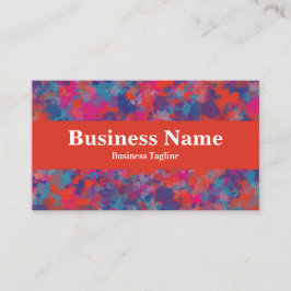Modern röd, blå och Rosa tappar abstrakt design Visitkort