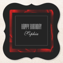 Modern röd blomaccent