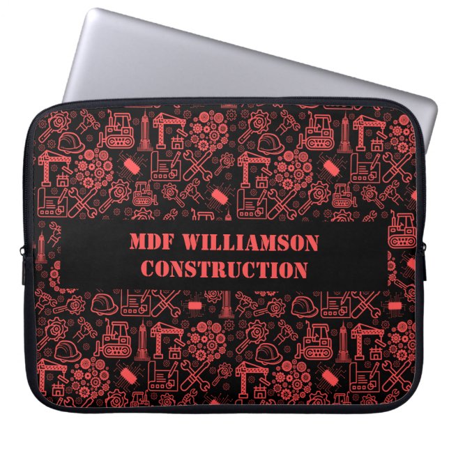 modern röd brick Architectural Blueprint Ingenjör Laptop Fodral (Framsidan)