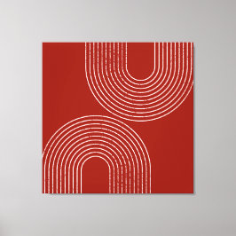 Modern röd design canvastryck