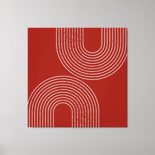 Modern röd design canvastryck (Framsida)