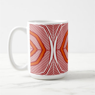 Modern röd färg klassisk trendig mönsterdesign kaffemugg