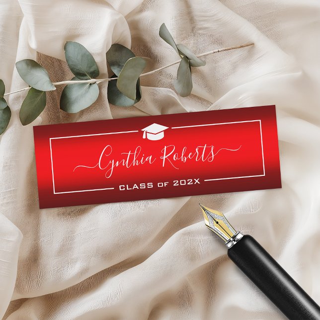 Modern röd färggradient i Studenten med enkelt skr (Skapare uppladdad)