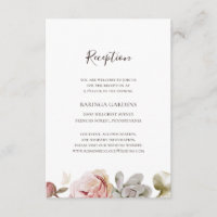 Modern Rod Floral | Bröllopsmottagningskort