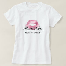 Modern röd glitter Kyss Läpp Makeup Artist