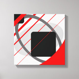 Modern röd grå svart Off-White - Lindad canvas