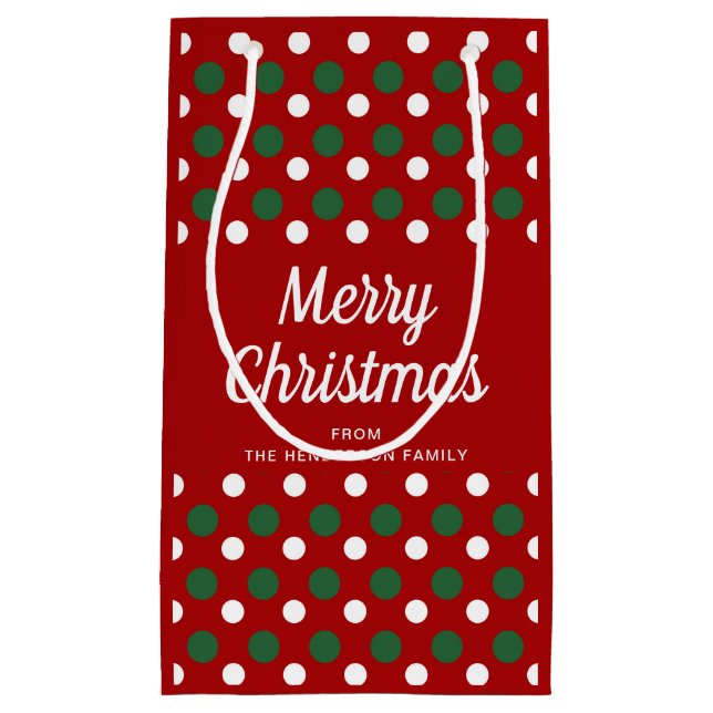 Modern röd mönster God Jul (Framsidan)