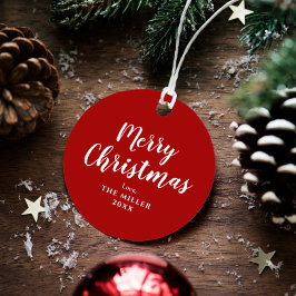 Modern röd och vit jul gåvor etiketter
