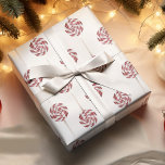 Modern röd och vit juljul presentpapper<br><div class="desc">Modern röd och vit juljul</div>