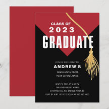 Modern röd rödhacka Studenten