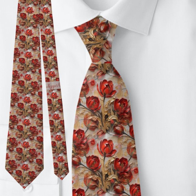 Modern Röd ros Flowers Elegant Slips (Skapare uppladdad)