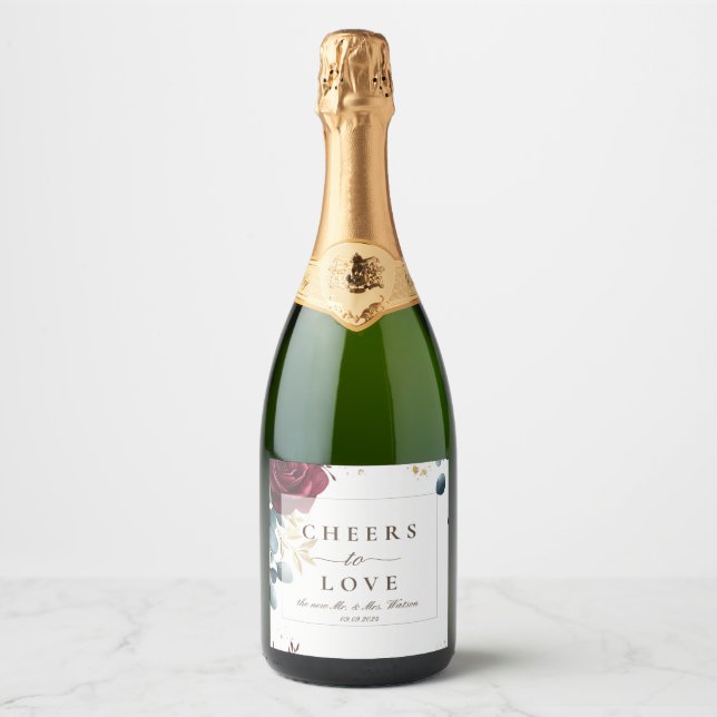 Modern Röd ros Vår, sommaren Bröllop (Framsida)