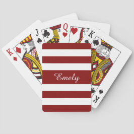 Modern röd skriptnamn casinokort
