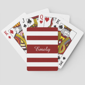 Modern röd skriptnamn casinokort