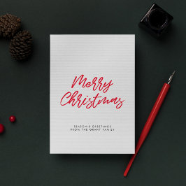 Modern röd typografi God jul-kort