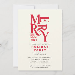 Modern röd vintage fin + smart jul party