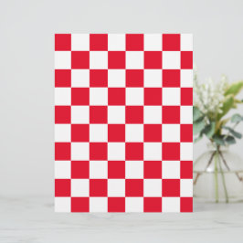 Modern röd-vit kroatisk schackrutig scrapbokspappe