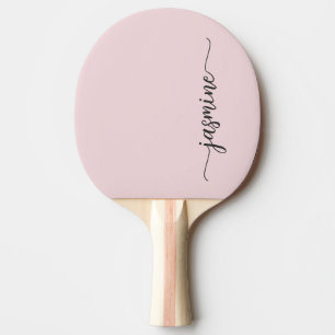 Modern Röda Rosa Anpassat Namn Signatur Skript Bro Pingisracket