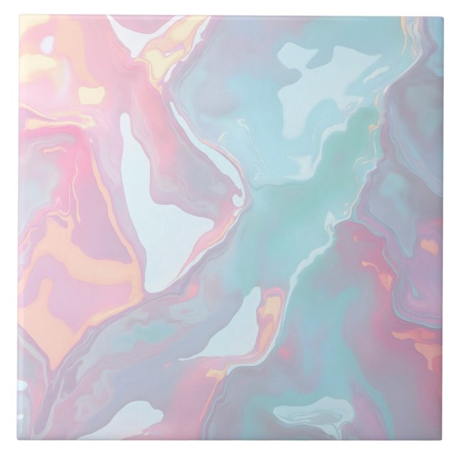 Modern Röda Rosa Mjuk Mint Guld Lyx Kollektion Kakelplatta (Framsidan)