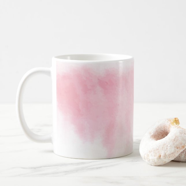 Modern rodna rosa vattenfärgmugg kaffemugg (Med munk)