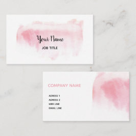 Modern rodna rosa vattenfärgvisitkort visitkort