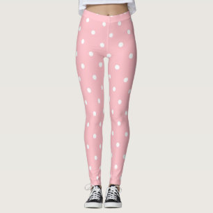 Modern rodna rosa vit cirklar pricker elegant leggings