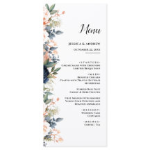 modern rödröd och marin blå blommigt bröllop