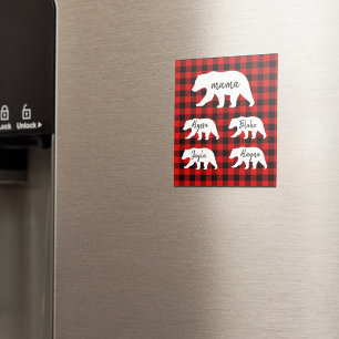 Modern rödskägg och vitt Mamma Magnet