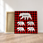 Modern rödspättad och vit Mamma Canvastryck<br><div class="desc">Modern Red Play and White Mamma Bear Gift.Best Personlig Gift för Mors dag,  jul,  kvinnodag eller Mamma. Överraska Mamma med en gåva som är lika Fantastisk som hon är.</div>