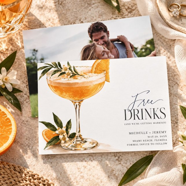Modern Rolig Bröllopsinbjudan Sparad Datum Spara Datumet (Modern Photo Funny Wedding Save The Date)