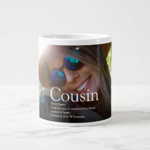 Modern Rolig Foto Cool Bästa Kusin Någonsin Defini Jumbo Mugg