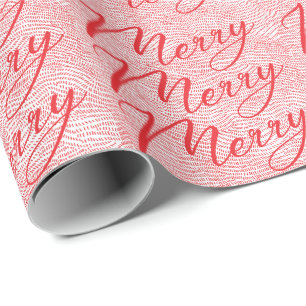 Modern Rolig Handritad God Jul Holiday Presentpapper