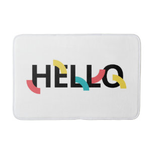 Modern, rolig, lekfull, färgrik design av Hello Badrumsmatta