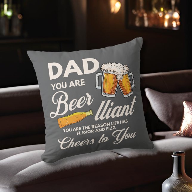 Modern Rolig Pappa Du Är Öl-lig Fars Dag Kudde (Skapare uppladdad)