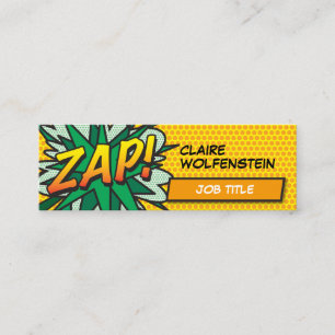 Modern rolig popkonstserie ZAP Mini Visitkort