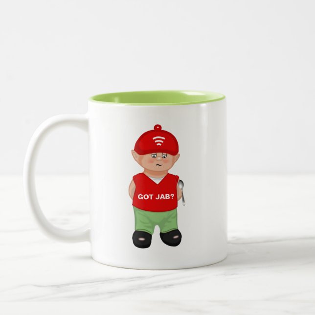 Modern rolig tecknad Två-Tonad mugg (Vänster)