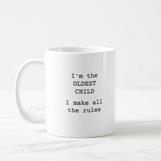 Modern rolig typografi äldsta barn kaffemugg (Vänster)