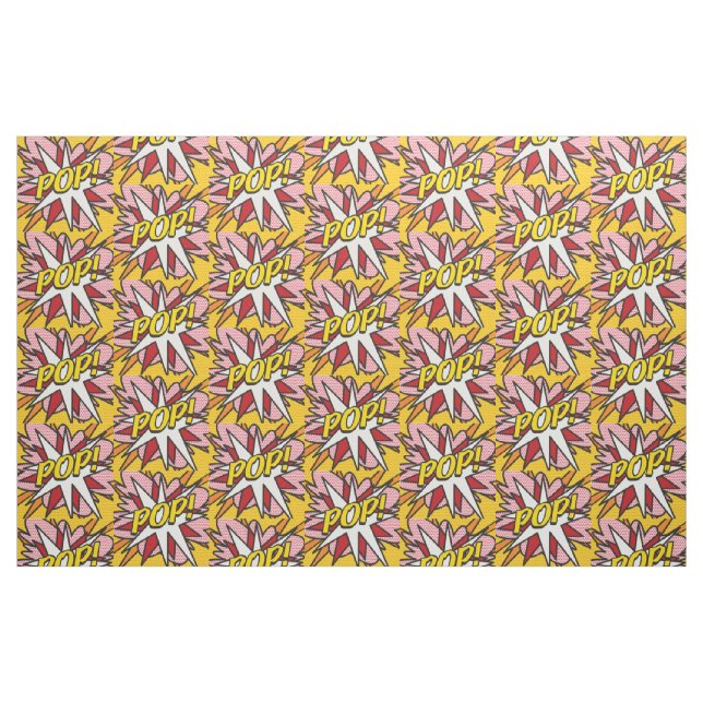 Modern Rolig Typografisk Serietidning POP-mönster Tyg (Fat Quarter)