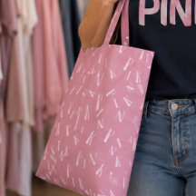 Modern Rolig Vattenfärg Rosa Bokstavsmönster