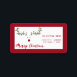 Modern roliga, mystiskt renskript God jul Adressetikett<br><div class="desc">Modern,  rolig returadress för renare skript i God jul. Modern och attraktiv professionell med contemporary pekdon. Lite elegans och stil. Anpassa med din inledande information om monogram,  namn och adress.</div>