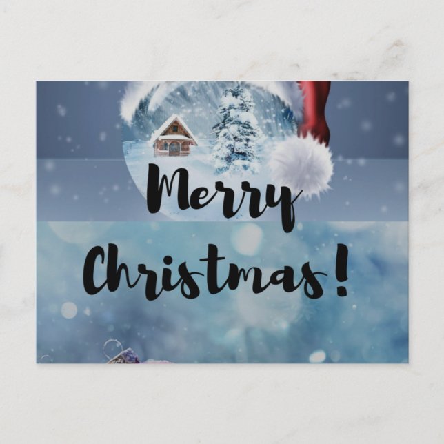 Modern roliga, söta julrenar helg vykort (Framsida)