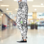 Modern Roligt Black and White Birds Mönster Leggings<br><div class="desc">Modern roligt svart och vit dekorativ fågel mönster. Av Julie Nicholls.</div>