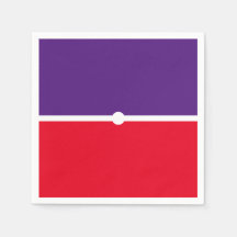 Modern Roligt Bright Red Lila Banded Färg Blocks