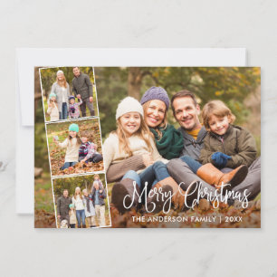 Modern Roligt Calligraphy God jul 4 Photo Julkort