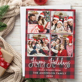 Modern Roligt Calligraphy Play 4 Photos Julkort