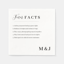Modern Roligt Fact Bröllop Pappersservett