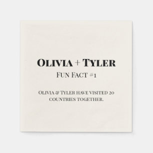 Modern Roligt Fact bröllop Reception Cocktail Napk Pappersservett