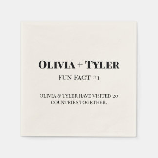 Modern Roligt Fact bröllop Reception Cocktail Napk Pappersservett